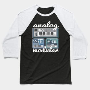 Modular Synthesizer Synth Vintage Retro Analog Baseball T-Shirt